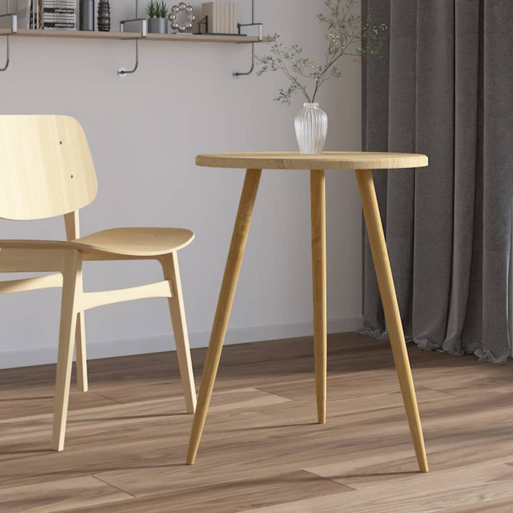 Mesa de bistró MDF y hierro marrón claro Ø60x76 cm