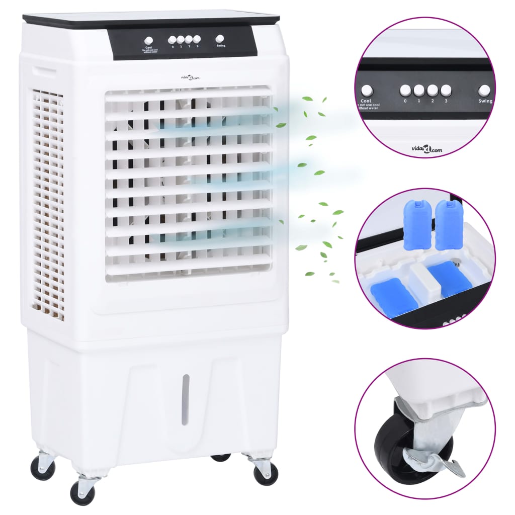 Enfriador de aire 3 en 1 blanco y negro 120 W 480x340x980 mm