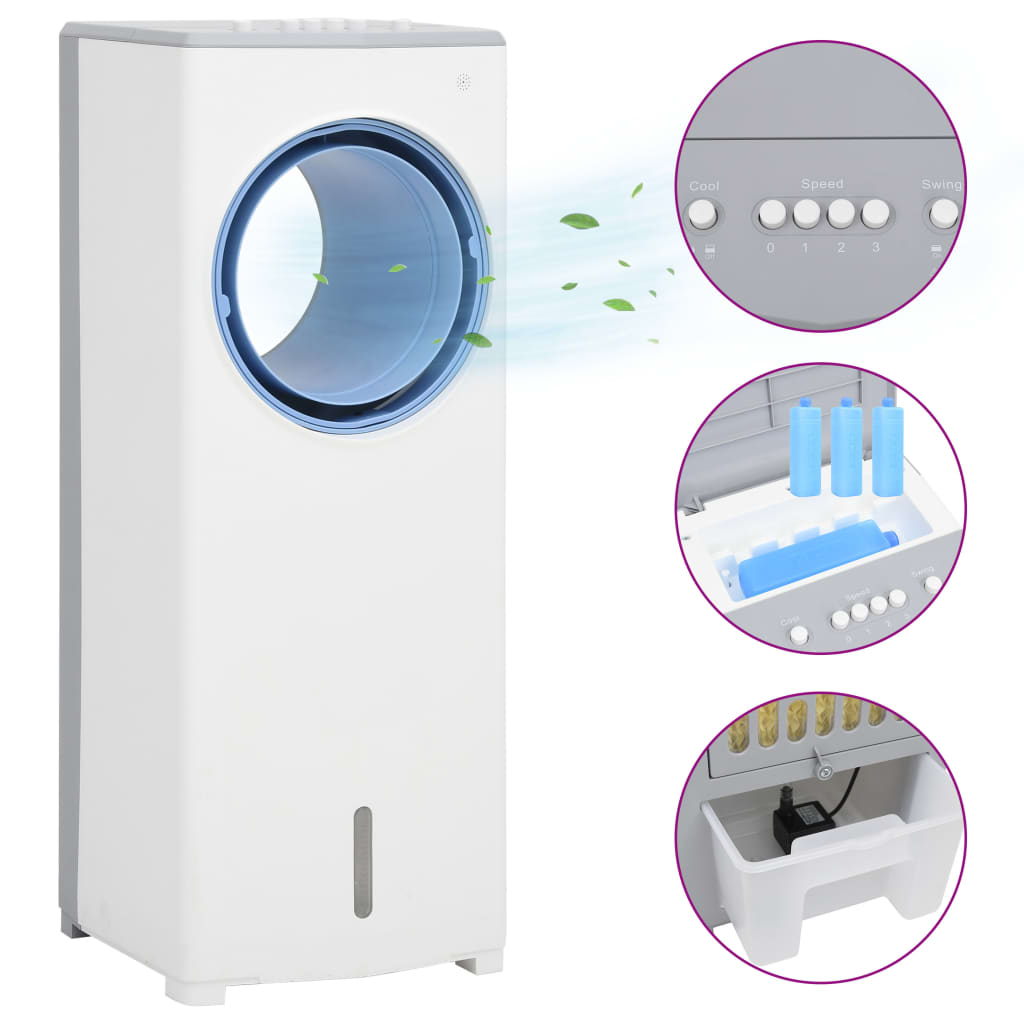 Enfriador de aire 3 en 1 blanco 80 W 264x255x680 mm