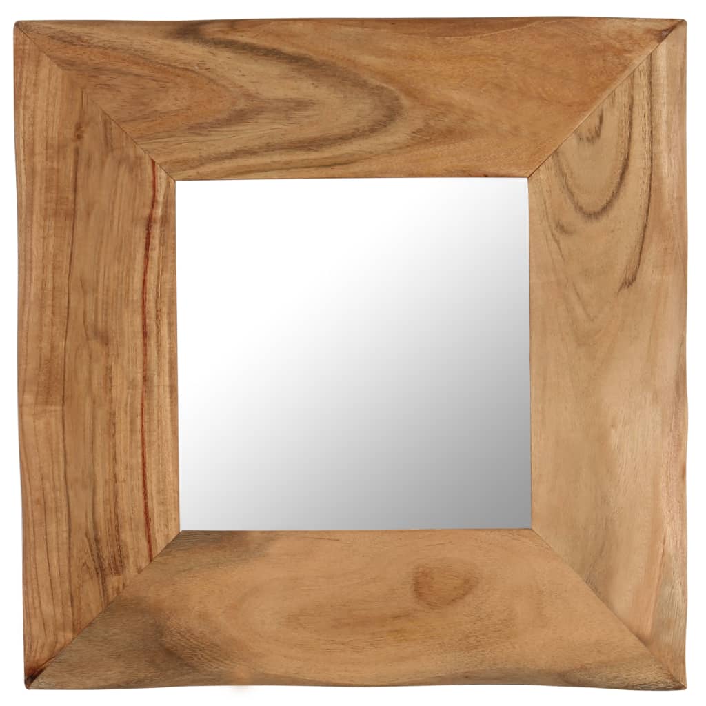 Espejo para maquillaje de madera maciza de acacia 50x50 cm