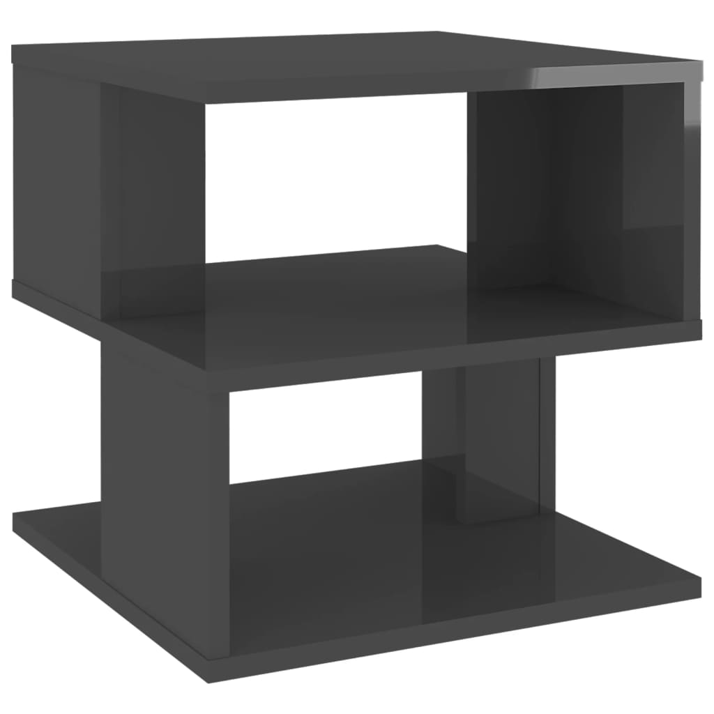 Mesa auxiliar de madera contrachapada negra 40x30x75 cm