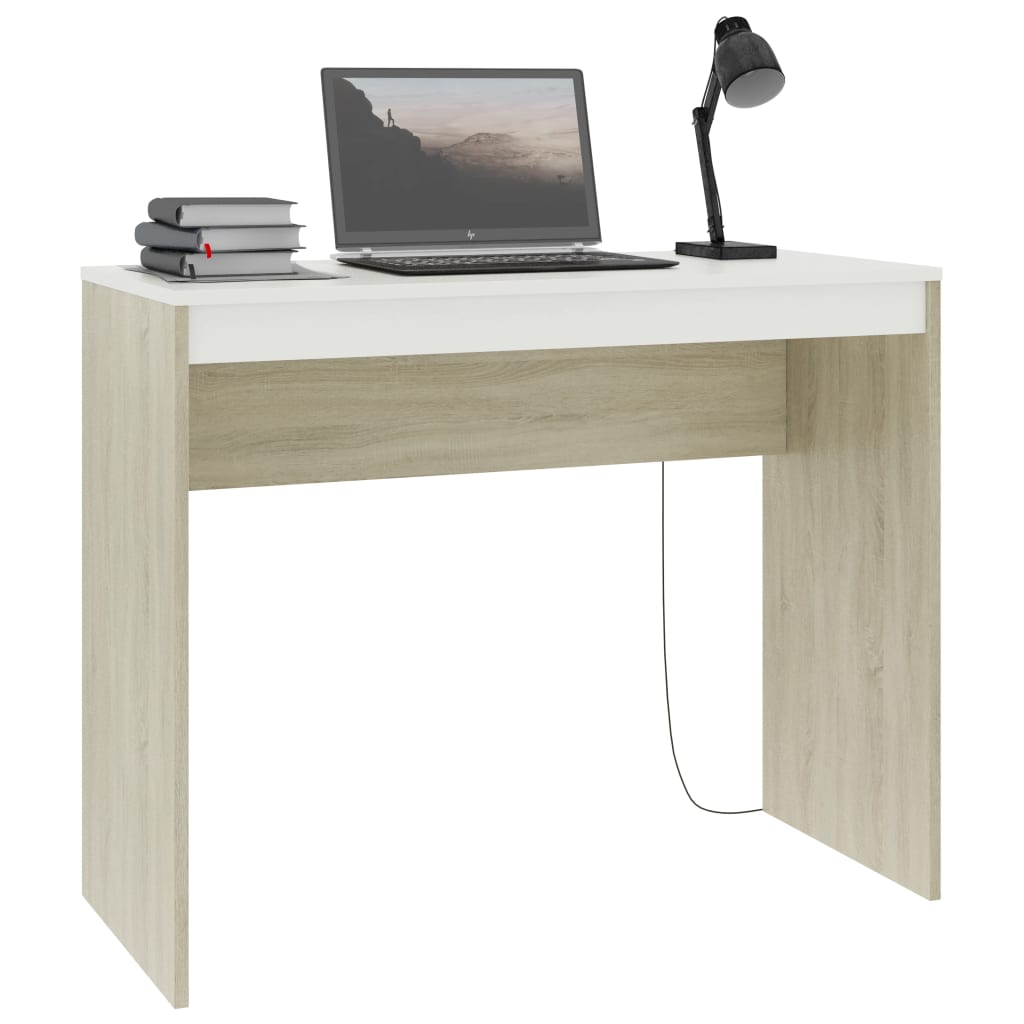 Armario de escritorio madera contrachapada blanco 40x49x75 cm