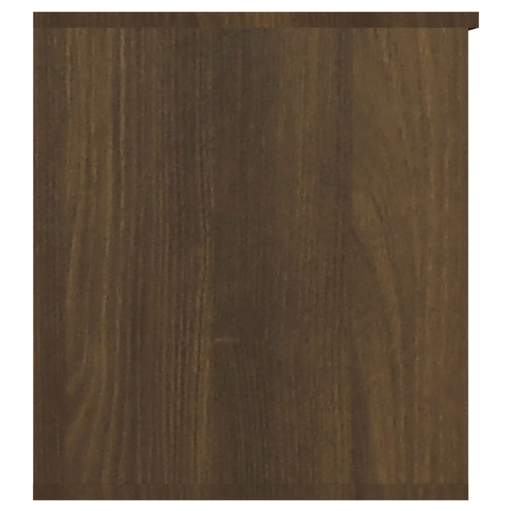 Baúl almacenaje madera contrachapada roble ahumado 84x42x46 cm
